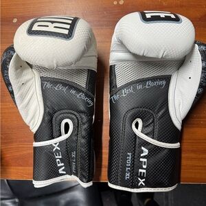 Apex Black and White Boxing Gloves